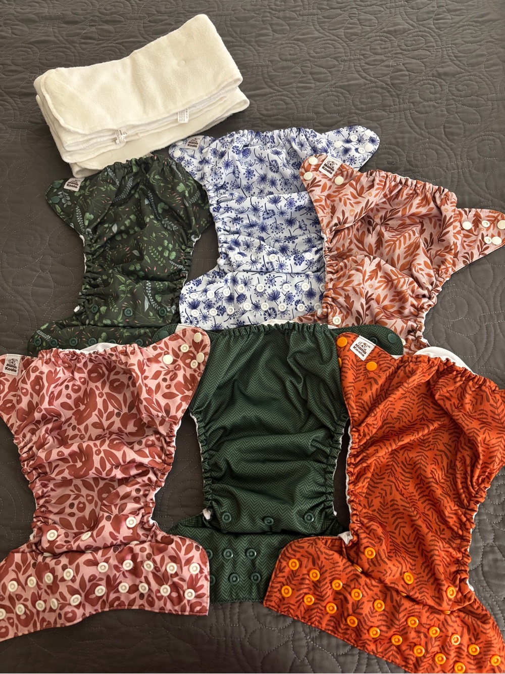 Mama Koala 6 AWJ Pocket Diapers and Inserts